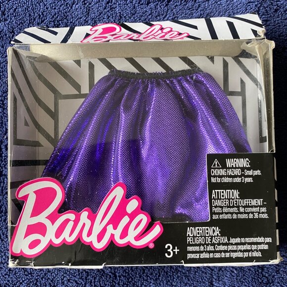 Barbie Mattel Doll Clothes Fashion Skirt metallic purple leopard lot of 3 in Box - Picture 3 of 8